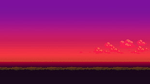 pixel sunset wallpaper HD wallpaper