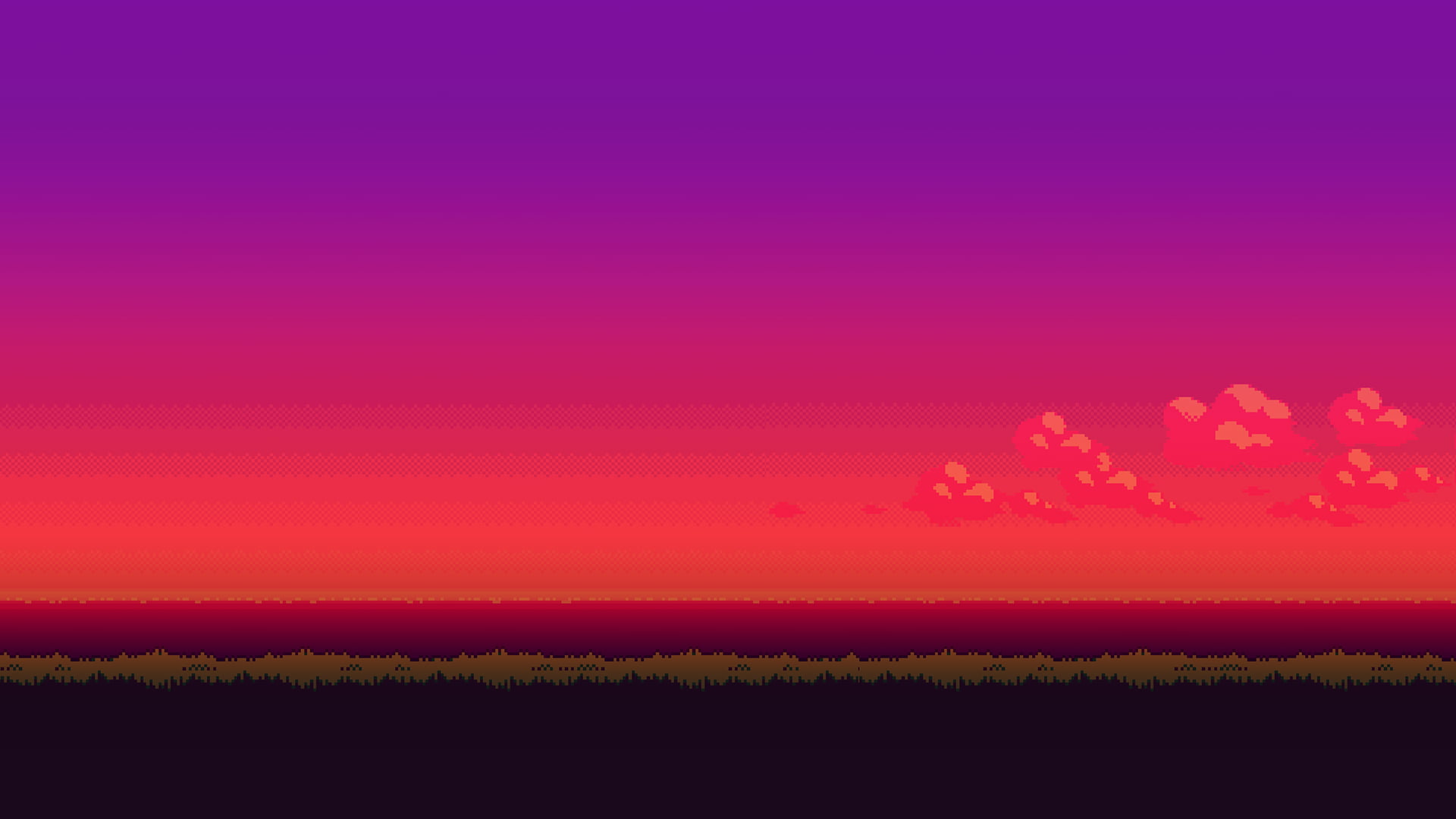 pixel sunset wallpaper