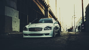white sedan, Infiniti, side view HD wallpaper