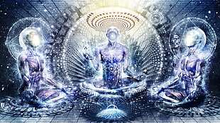 human mantra illustration, meditation, spiritual, Cameron Gray HD wallpaper