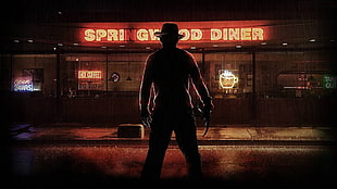 Springwood Diner facade, Freddy Krueger, villains, horror, movies