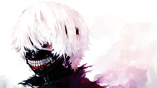 white haired anime character, anime, Kaneki Ken, Tokyo Ghoul