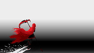 red caped reaper illustration, anime, RWBY, Ruby Rose (character)