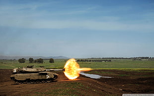 brown battle tank, army, tank, Merkava, Merkava Mark IV HD wallpaper