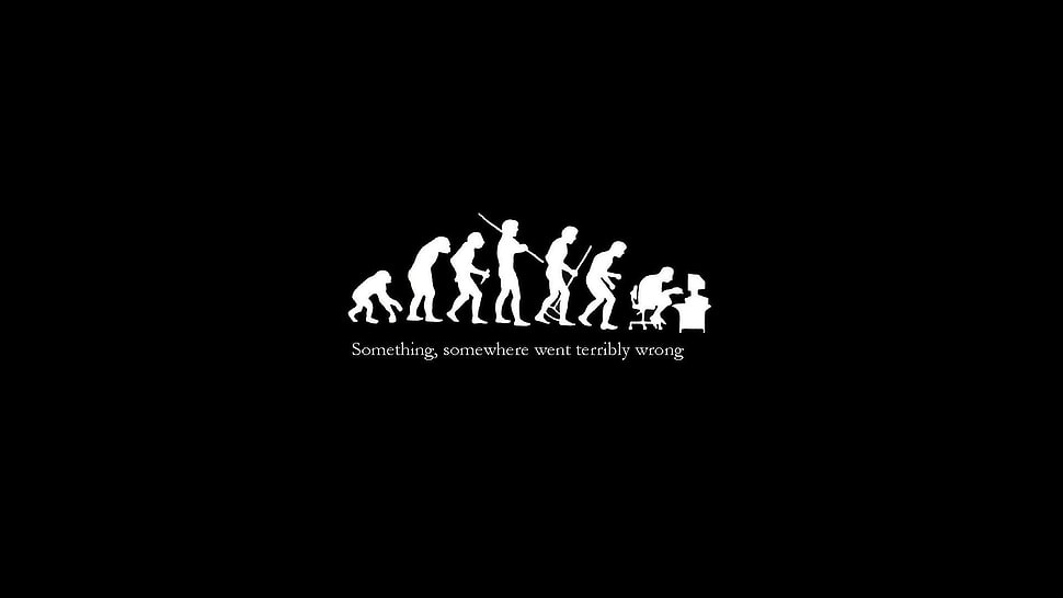 Something somewhere well terribly wrong digital wallpaper, dark, minimalism, evolution, digital art HD wallpaper