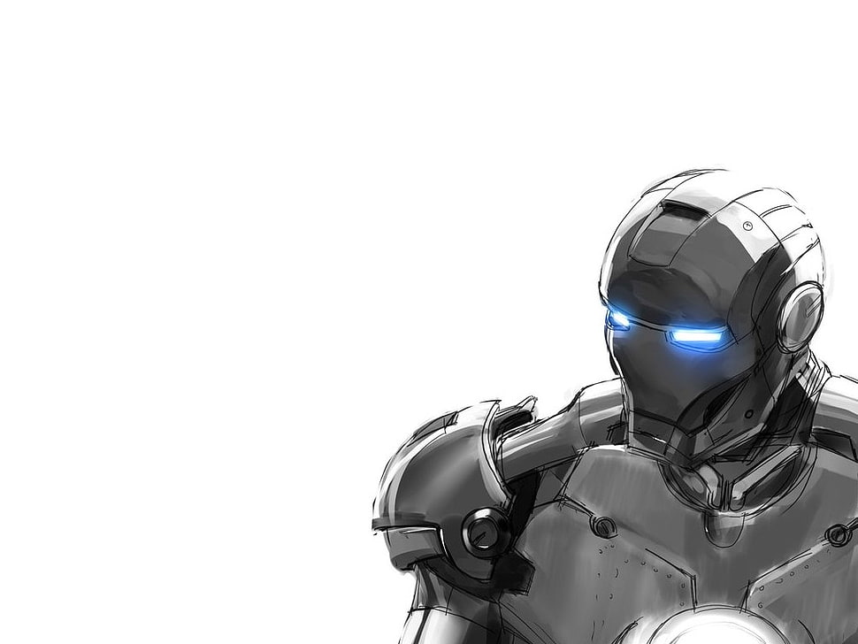 Iron Man illustration, Iron Man, War Machine , artwork, Marvel Comics HD wallpaper