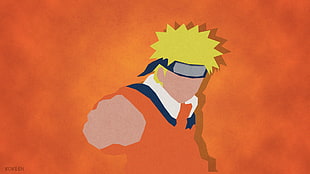 Uzumaki Naruto Vector, Uzumaki Naruto, Naruto Shippuuden, minimalism, anime HD wallpaper