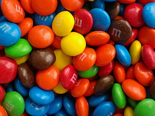 multicolored M&M chocolates