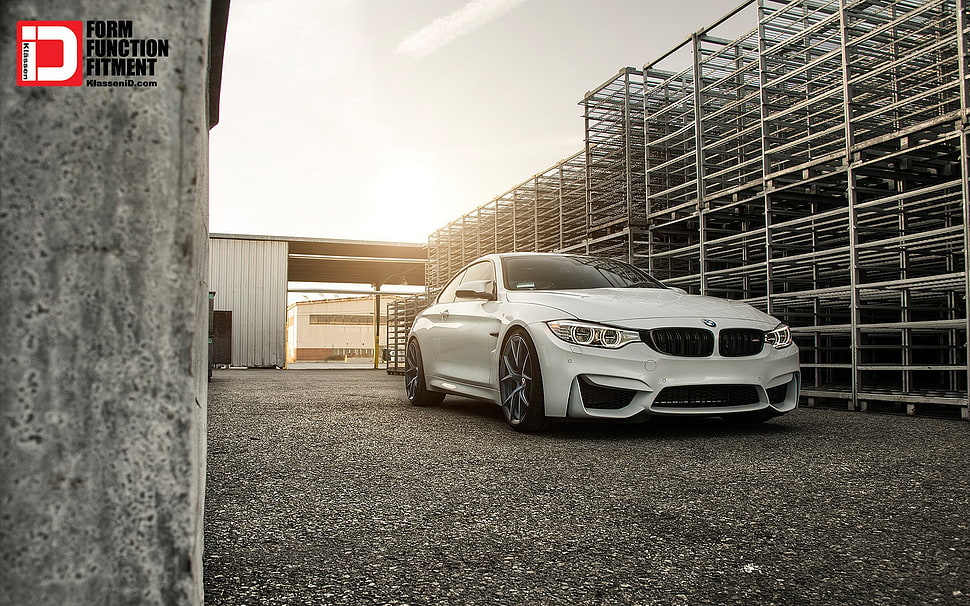 white BMW car, Klässen iD, BMW, BMW M4 HD wallpaper