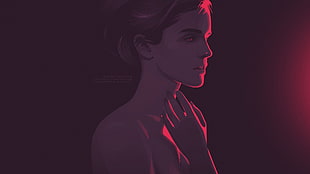 digital sketch of Emma Watson