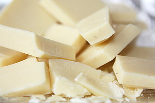selective focus photo of sliced cheese