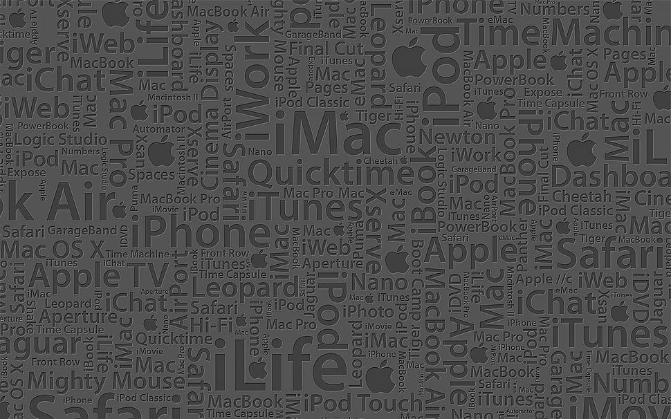 Apple products poster HD wallpaper