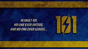 101 logo, Fallout, video games HD wallpaper