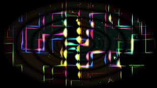 multicolored digital wallpaper, abstract