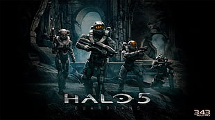 Halo 5 digital wallpaper, Halo, Halo 5, Master Chief, Blue Team
