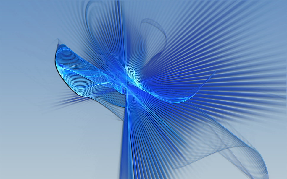 blue 3D Graphic wallpaper HD wallpaper