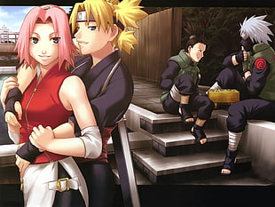 Sakura, Shikamaru, Temari and Kakashi Naruto poster