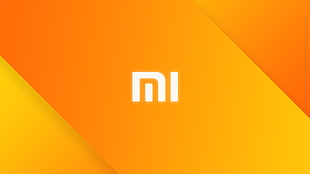Xiaomi logo, xiaomi, brand, yellow, minimalism