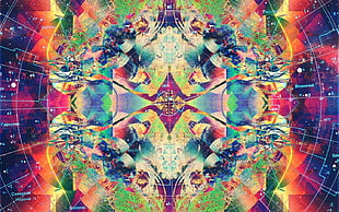 abstract graphic cover, psychedelic, drugs HD wallpaper