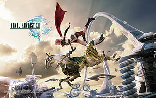 Final Fantasy XII digital wallpaper, Final Fantasy XIII, Claire Farron, sword, horse