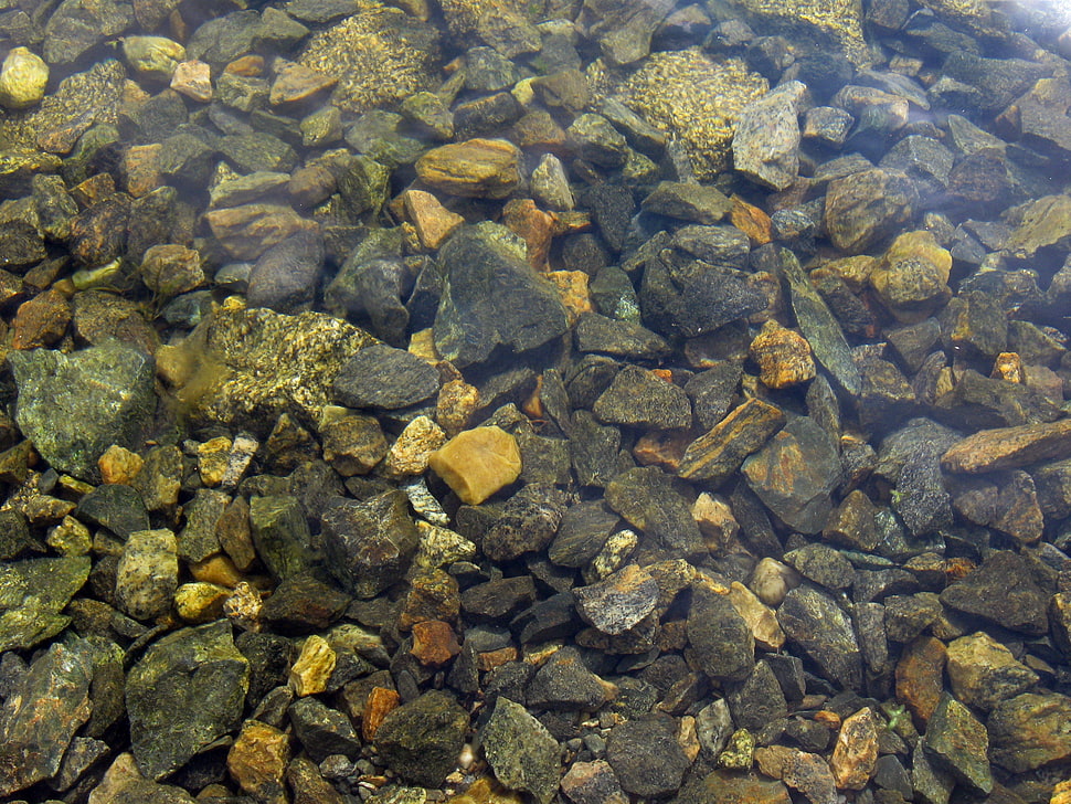 black stones fragments lot HD wallpaper