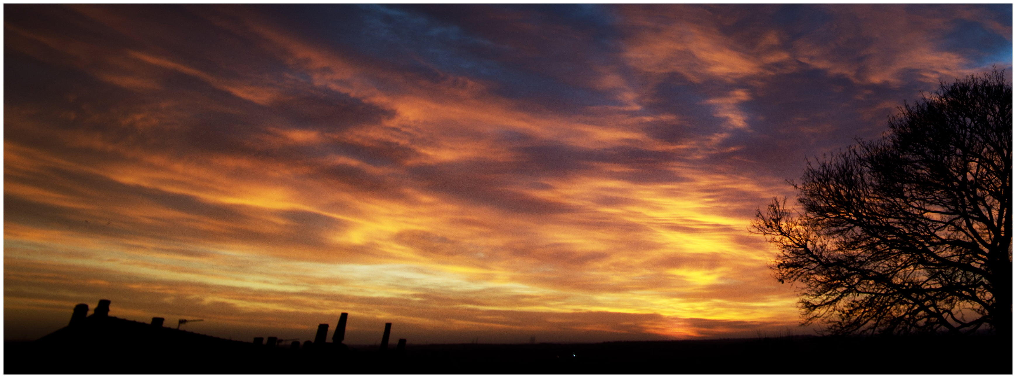 sunset over the horizon