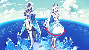 two white haired female anime character digital wallpaper, Akame ga Kill!, Esdeath