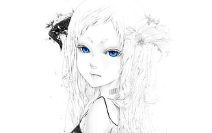 girl with blue eyes sketch