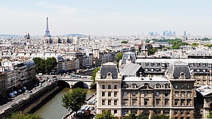 Paris under cloudy blue sky