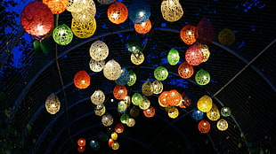 assorted colored lanterns