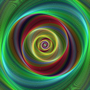 multicolored whirl digital art HD wallpaper