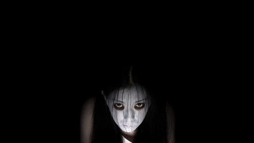Sadako digital wallpaper, The Grudge, horror, face HD wallpaper