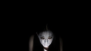Sadako digital wallpaper, The Grudge, horror, face