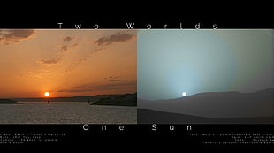Two Worlds One Sun album case, Mars, Sun, world HD wallpaper