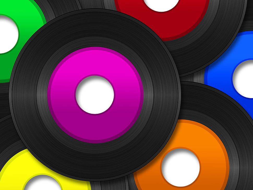 black vinyl records HD wallpaper