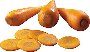 shallow focus of orange carrots