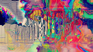 multicolored abstract painting, glitch art, abstract HD wallpaper