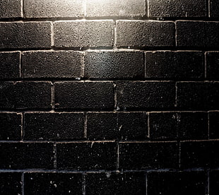 black brick wall, texture