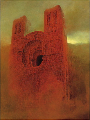 painting of palaace, Zdzisław Beksiński, artwork HD wallpaper
