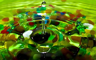 water droplet on water HD wallpaper