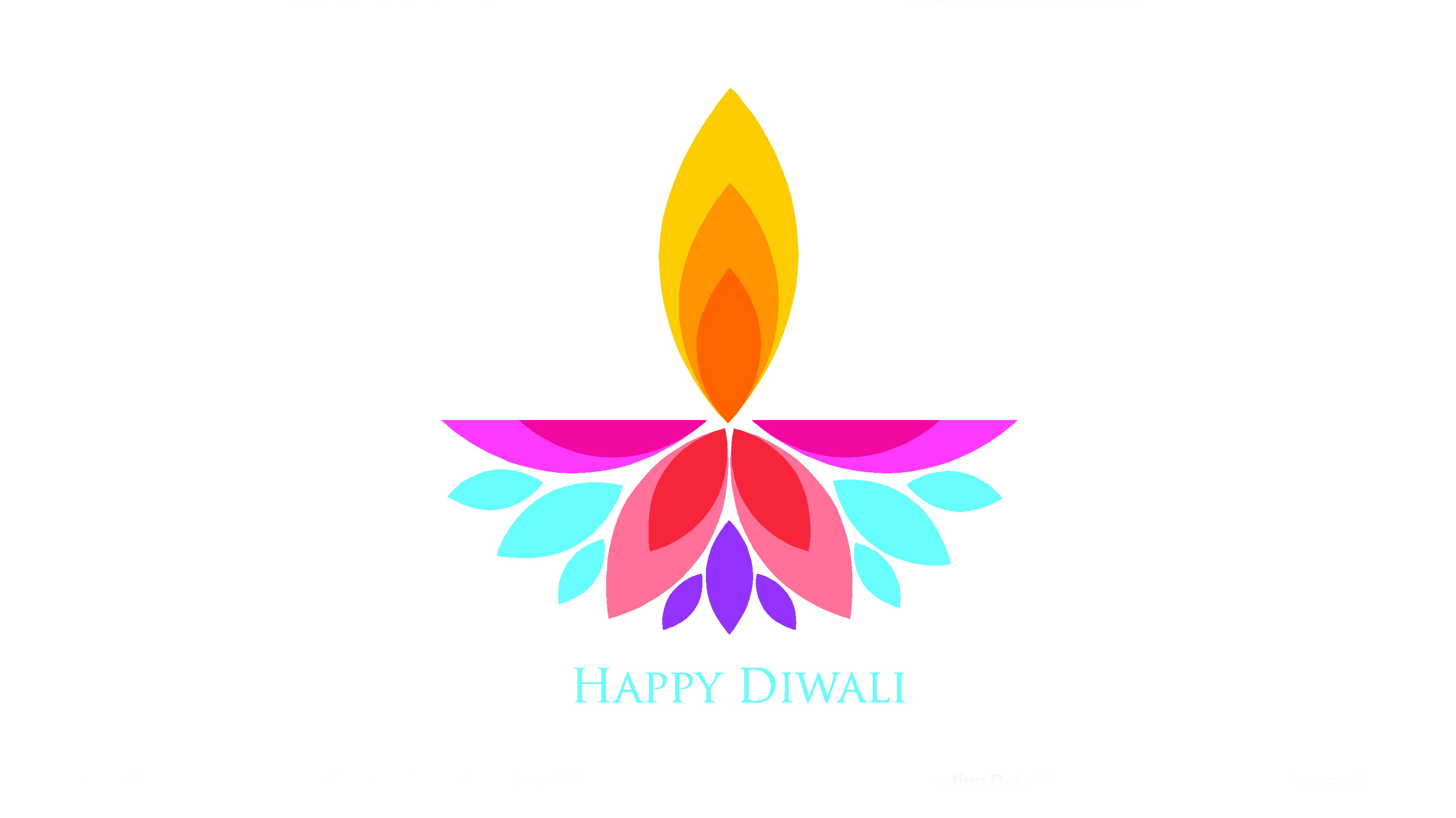 multicolored Happy Diwali logo