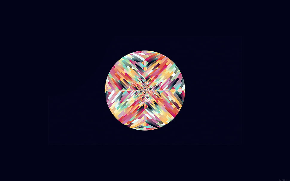 round multicolored digital wallpaper, pattern, simple HD wallpaper