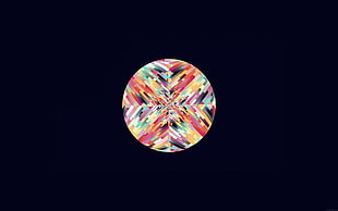 round multicolored digital wallpaper, pattern, simple