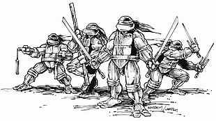 TMNT illustration, comics, Teenage Mutant Ninja Turtles HD wallpaper