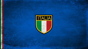 Italia illustration, Italy, logo, flag, soccer HD wallpaper