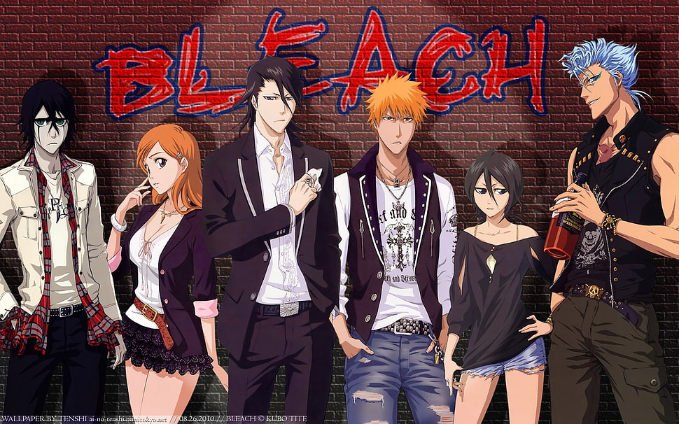 Bleach digital wallpaper, Bleach, Kurosaki Ichigo, Kuchiki Rukia, Ulquiorra Cifer HD wallpaper
