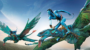 animation characters, Avatar, Jake Sully, Neytiri HD wallpaper