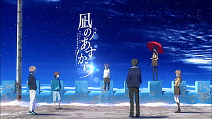 anime wallpaper, Nagi no Asukara, Hikari Sakishima, Chisaki Hiradaira, Kaname Isaki