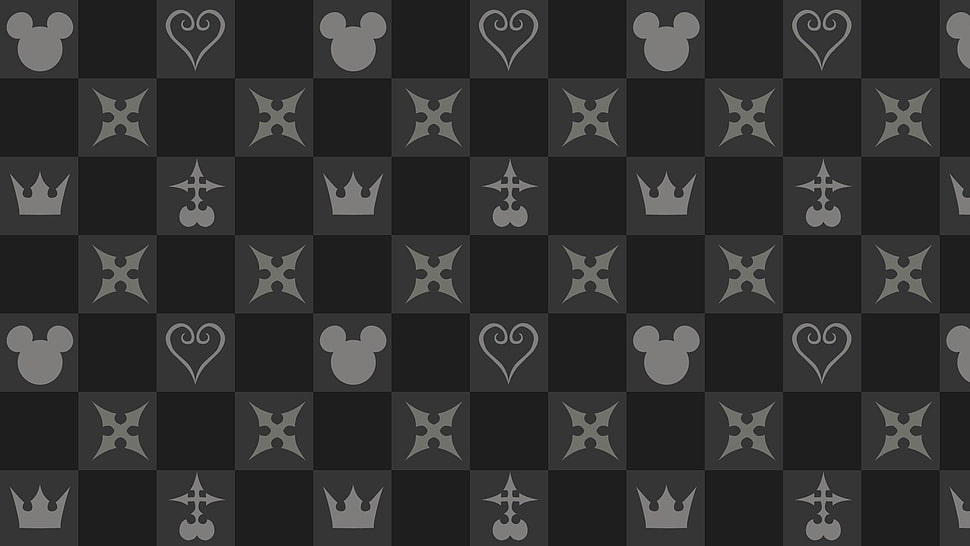 black and gray checked graphic HD wallpaper