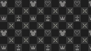 black and gray checked graphic